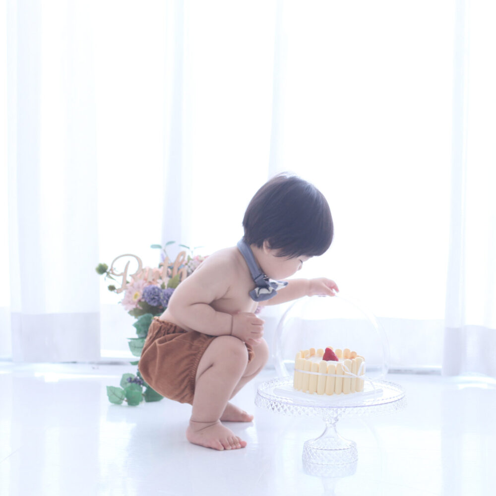 バースデーフォト・お誕生日撮影_手づくりケーキと撮影_奈良の写真撮影と着物レンタルはフォトスタジオワタナベ（渡辺写真館）