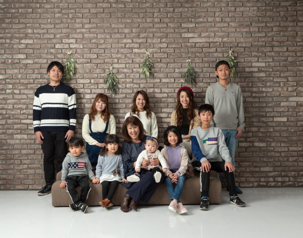 家族写真_大人数_奈良市・橿原市・広陵町・木津川市の写真撮影はフォトスタジオワタナベ(渡辺写真館)