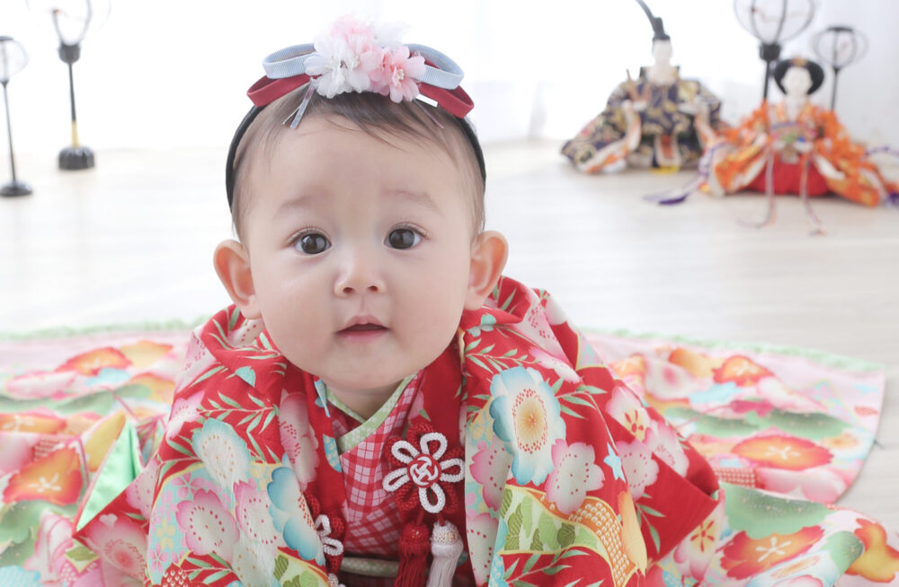 桃の節句・端午の節句_赤ちゃん用の髪飾りも_奈良の写真撮影と着物レンタルはフォトスタジオワタナベ（渡辺写真館）