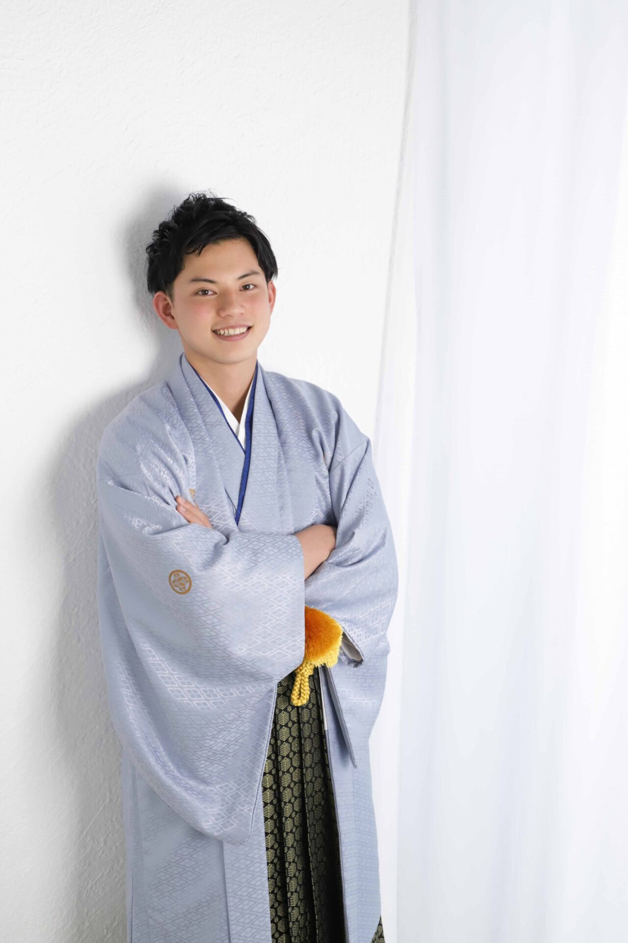 成人式 男性袴(前撮り・後撮り)_1着撮影プラン_奈良市・橿原市・広陵町・木津川市の写真撮影と着物レンタルはフォトスタジオワタナベ（渡辺写真館）