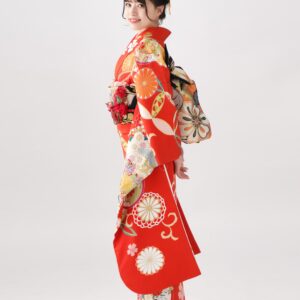 成人式振袖レンタル奈良県_B-11クラシック3-3_赤色振袖