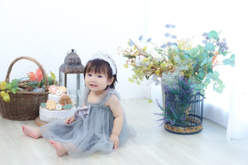 バースデーフォト・1歳お誕生日写真_奈良市・橿原市・広陵町・木津川市の写真撮影と着物レンタルはフォトスタジオワタナベ