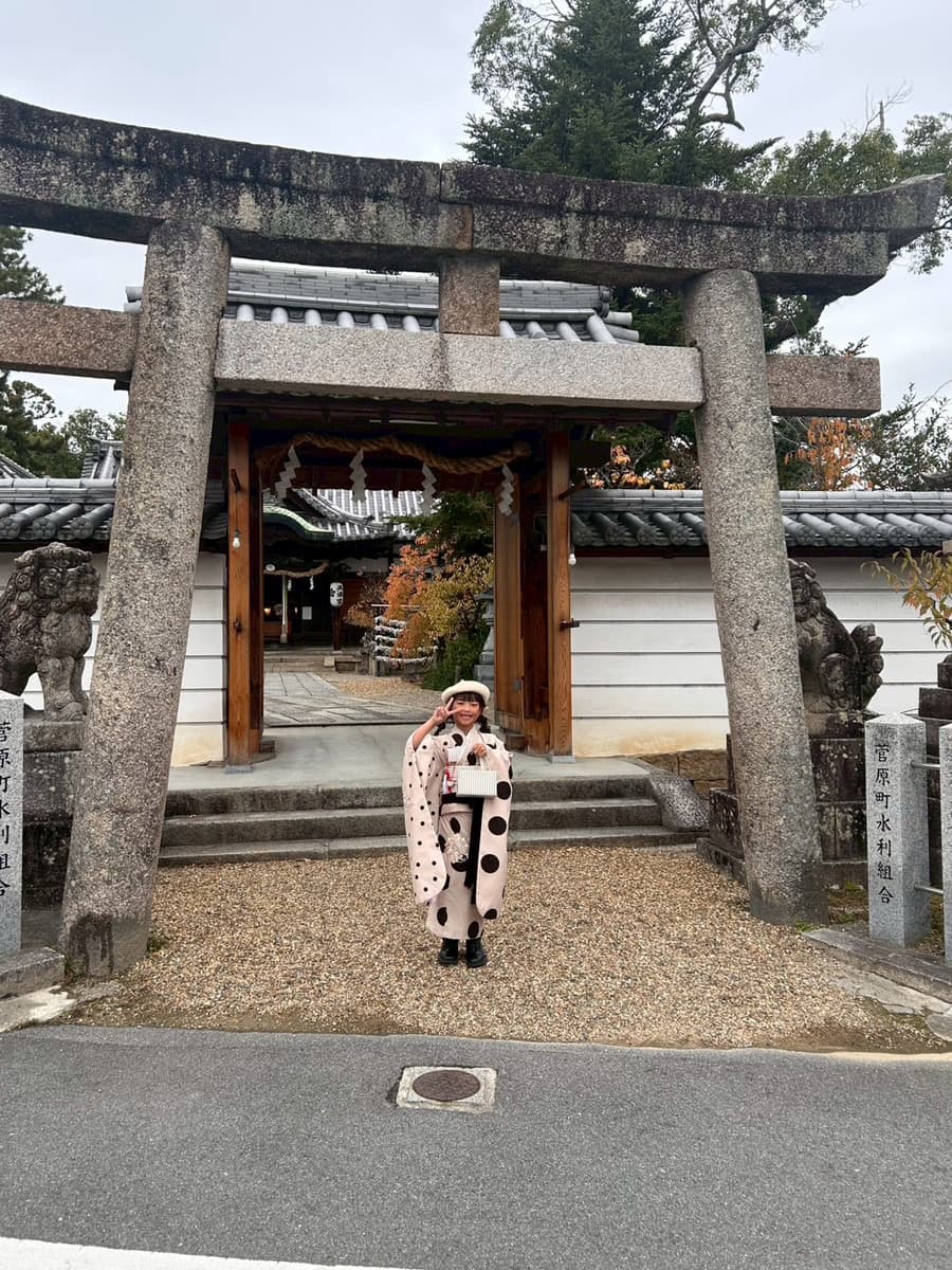 菅原天満宮_七五三お参り・ご祈祷_鳥居前