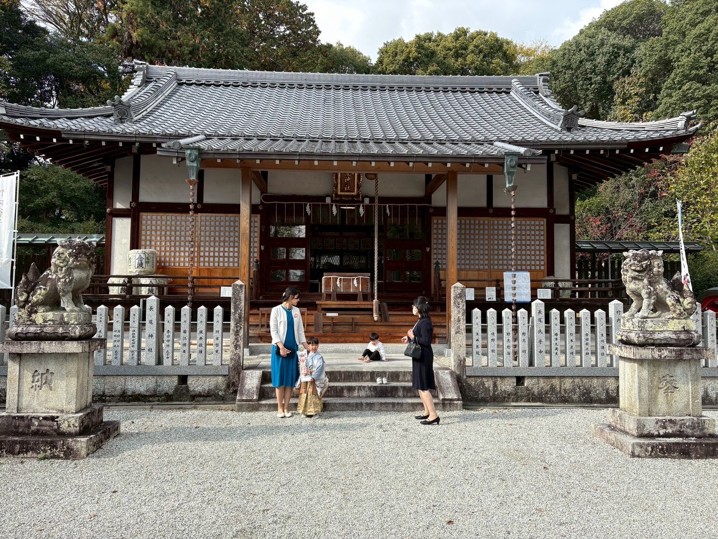 長尾神社七五三お参り拝殿